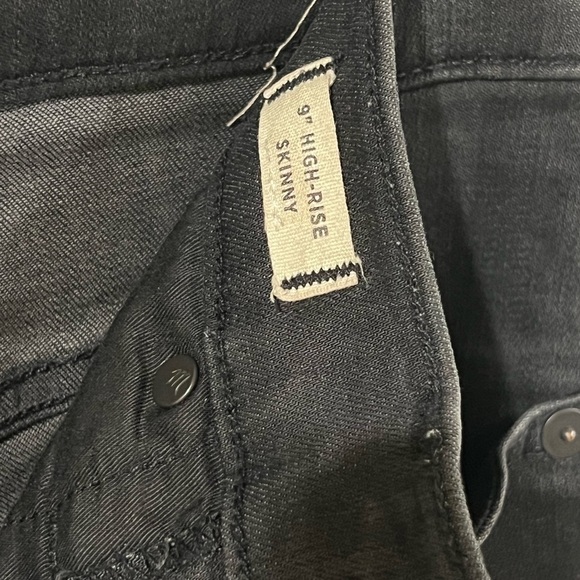 Women’s US 27 Madewell Washed Black 9” High-Rise Skinny Distressed Denim Jeans - Picture 8 of 16